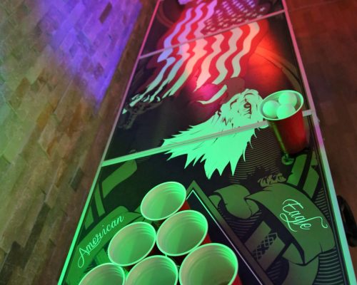 After Party Equipment - Airhockey, Led-Shuffelboard und Beerpong